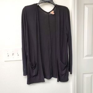 Black Lightweight Cardi with Pockets